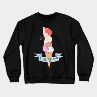 Moluccan Cockatoo Ice Cream Parrot Crewneck Sweatshirt